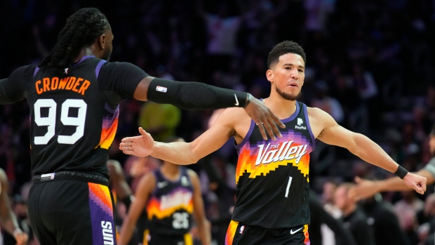 Devin Booker, Jae Crowder, The Canadian Press Devin Booker, Jae Crowder