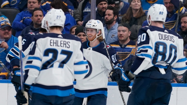 Winnipeg Jets celebrate, The Canadian Press Winnipeg Jets celebrate