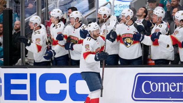 Barkov burns Leafs with hat trick as Panthers survive in OT