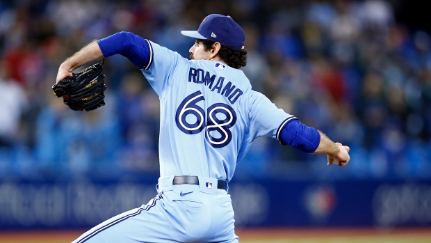 Jordan Romano of the Toronto Blue Jays before the game against the News  Photo - Getty Images