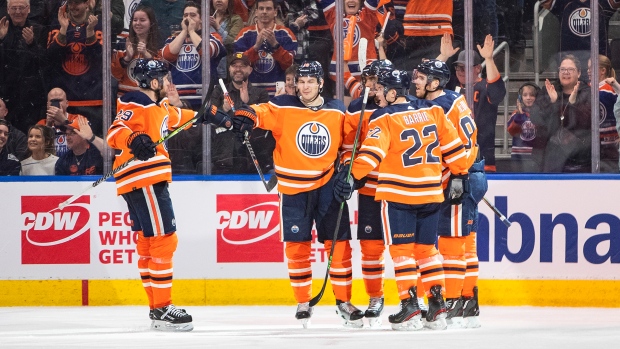 Edmonton Oilers celebrate