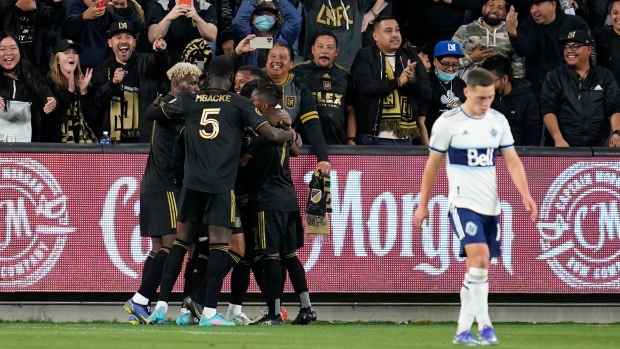 Carlos Vela, LAFC celebrate, The Canadian Press Carlos Vela, LAFC celebrate
