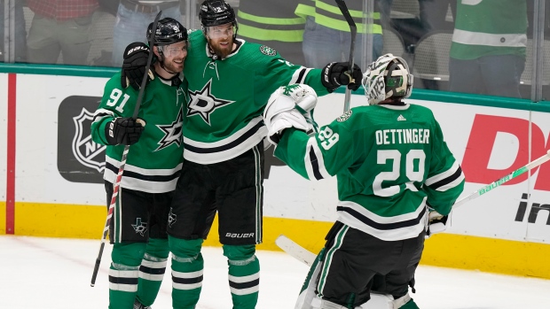 Tyler Seguin, Jani Hakanpaa, Jake Oettinger