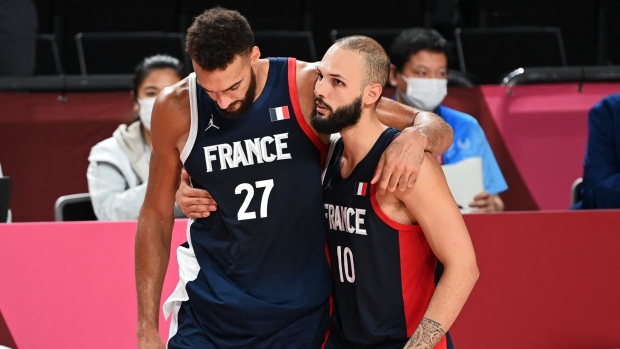 Rudy Gobert and Evan Fournier 