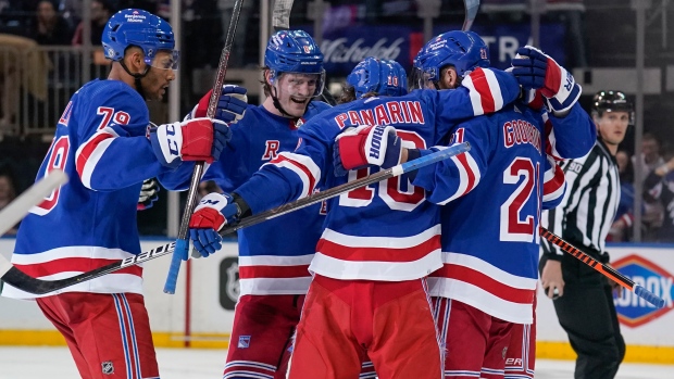 New York Rangers celebrate, The Canadian Press New York Rangers celebrate