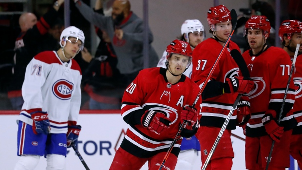 Hurricanes' Svechnikov exits Game 3 vs. Bruins with apparent lower