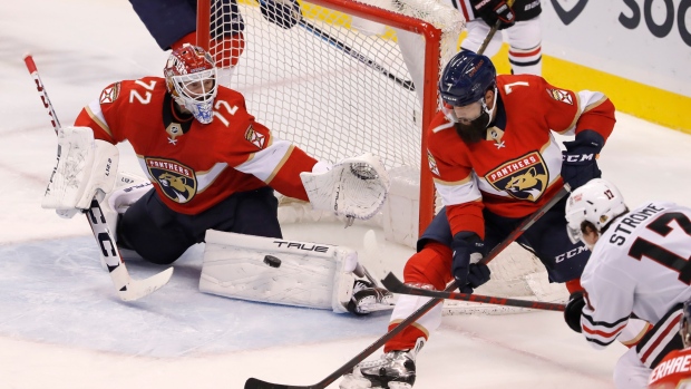 Bobrovsky gets shutout, Panthers top Hurricanes 1-0 for 3-0 lead