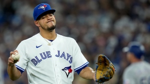Jays starter Berrios struggling with his command