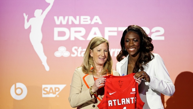 Rhyne Howard WNBA commissioner Cathy Engelbert, The Canadian Press Rhyne Howard WNBA commissioner Cathy Engelbert