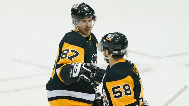 Sidney Crosby and Kris Letang