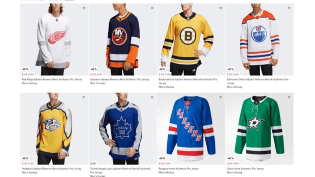 adidas NHL jerseys from court documents