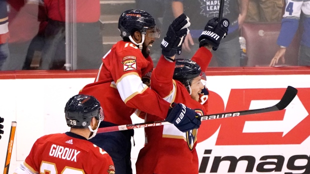 Florida Panthers celebrate, The Canadian Press Florida Panthers celebrate