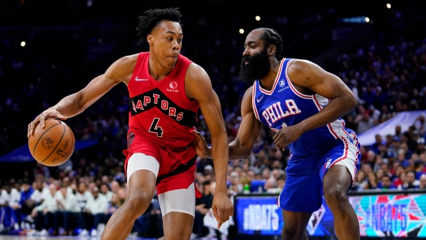 Scottie Barnes and James Harden, The Canadian Press Scottie Barnes and James Harden