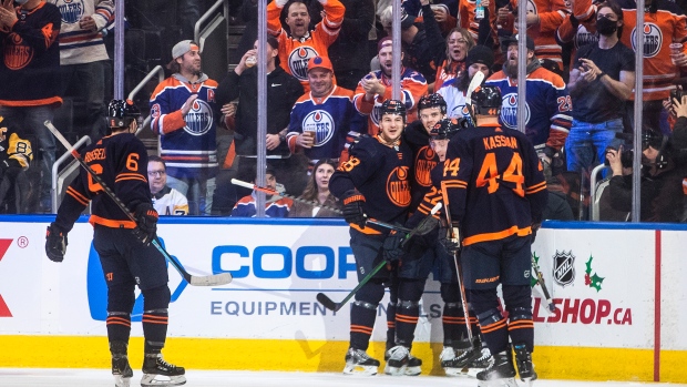 Edmonton Oilers celebrate