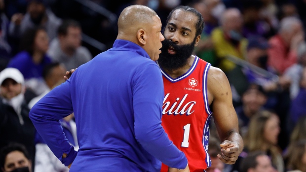 Doc Rivers and James Harden