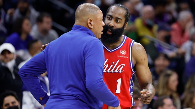 Doc Rivers and James Harden Doc Rivers and James Harden
