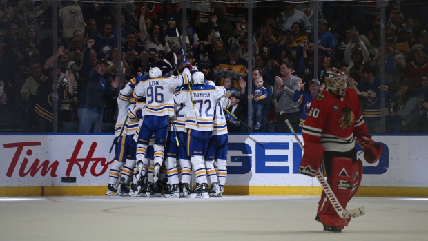 Buffalo Sabres Celebrate , The Canadian Press Buffalo Sabres Celebrate