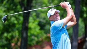Stricker in three-way tie for the lead in return to Champions