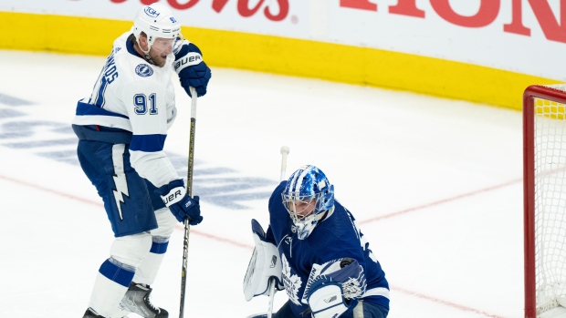 Steven Stamkos and Jack Campbell