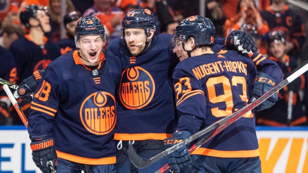 Zach Hyman Leon Draisaitl Ryan Nugent-Hopkins