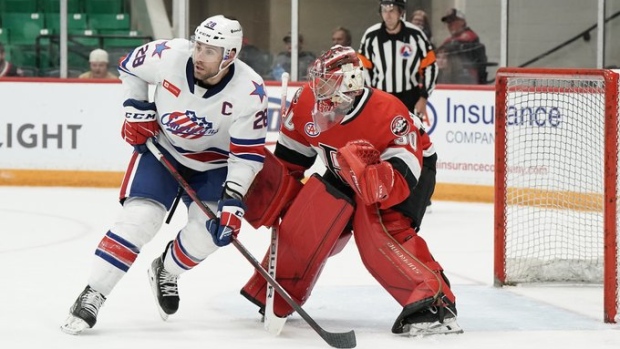 Filip Gustavsson Michael Mersch, Rochester Americans (@AmerksHockey) Filip Gustavsson Michael Mersch