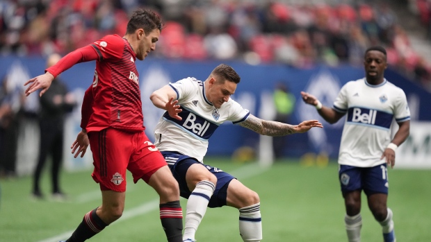 Luca Petrasso, left,  Jake Nerwinski 