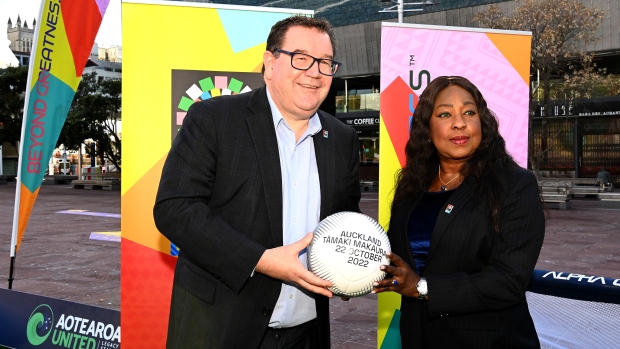 Grant Robertson and Fatma Samoura , Getty Images Grant Robertson and Fatma Samoura