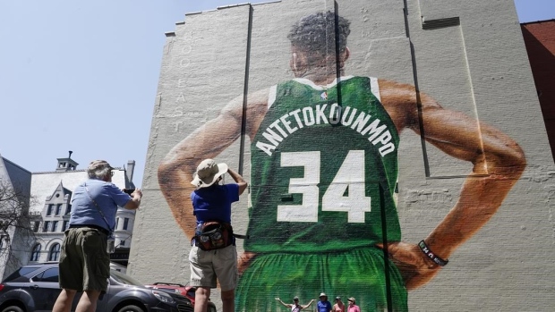 Giannis Antetokounmpo mural, The Canadian Press Giannis Antetokounmpo mural