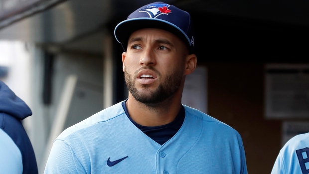 Toronto Blue Jays George Springer mild left ankle sprain Tampa Bay Rays 