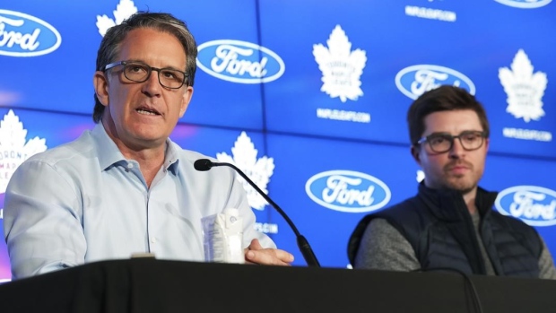 Brendan Shanahan and Kyle Dubas