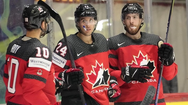 Dylan Cozens Canada Celebrates, The Canadian Press Dylan Cozens Canada Celebrates