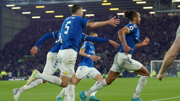 Dominic Calvert-Lewin, Everton celebrate, The Canadian Press Dominic Calvert-Lewin, Everton celebrate