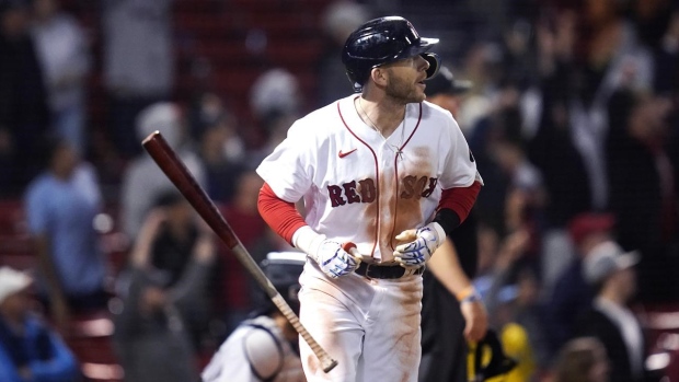 Story hits three HRs, seven RBIs as Red Sox trounce Mariners