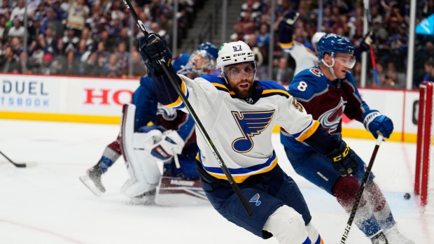 Perron scores twice; Blues even series with Avs