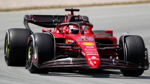 Leclerc leads Ferrari in first practice for Spanish GP