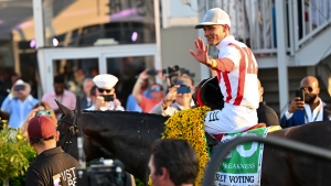 Early Voting wins the 147th Preakness Stakes