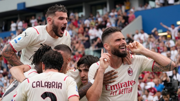 AC Milan's Olivier Giroud, The Canadian Press AC Milan's Olivier Giroud