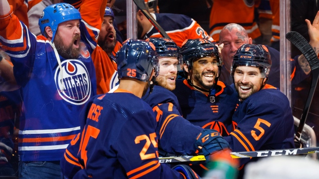 Edmonton Oilers celebrate