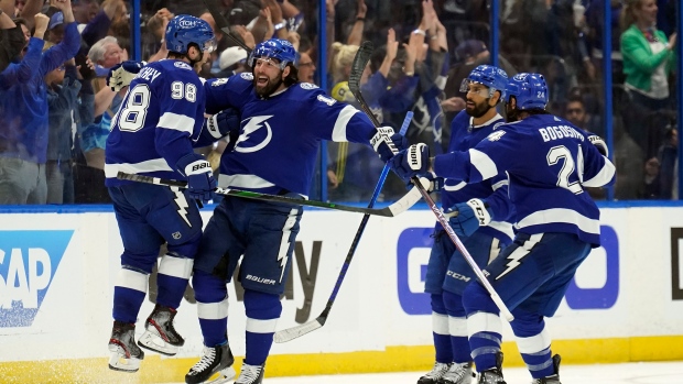 Tampa Bay Lightning celebrate, The Canadian Press Tampa Bay Lightning celebrate