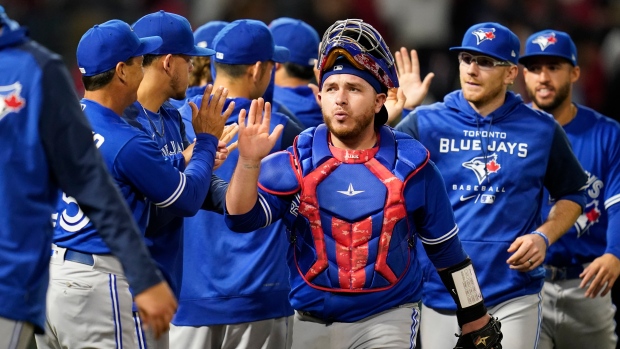 Blue Jays Celebrate , The Canadian Press Blue Jays Celebrate