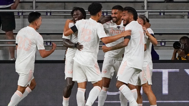 FC Dallas celebrates, The Canadian Press FC Dallas celebrates