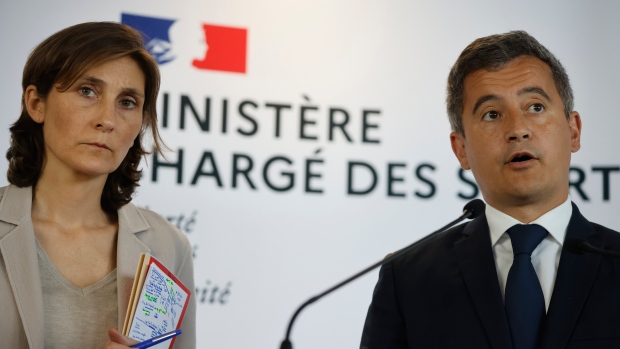 Amélie Oudéa-Castéra and Gerald Darmanin, The Canadian Press Amélie Oudéa-Castéra and Gerald Darmanin
