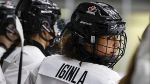 Jarome Iginla's daughter Jade arrives on international hockey stage