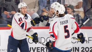 Thunderbirds rally to beat Rocket in overtime, lead AHL East final series 3-2
