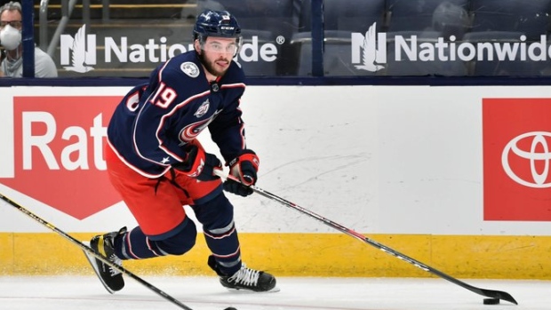 Liam Foudy, Columbus Blue Jackets PR on twitter @BlueJacketsPR Liam Foudy