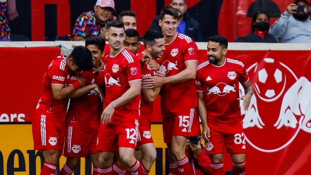 New York Red Bulls Celebrate, The Canadian Press New York Red Bulls Celebrate
