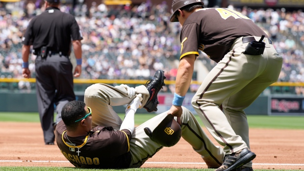 Manny Machado hurt, The Canadian Press Manny Machado hurt