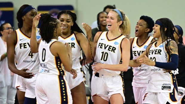 Indiana Fever celebrate