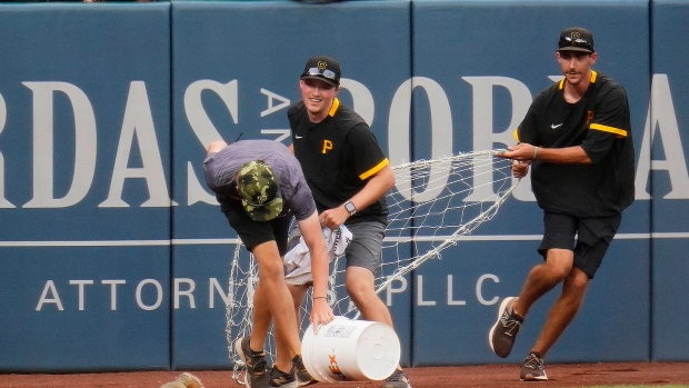PNC Park staff chases squirrel, The Canadian Press PNC Park staff chases squirrel
