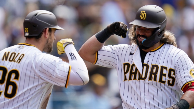 San Diego Padres Jorge Alfaro, The Canadian Press San Diego Padres Jorge Alfaro